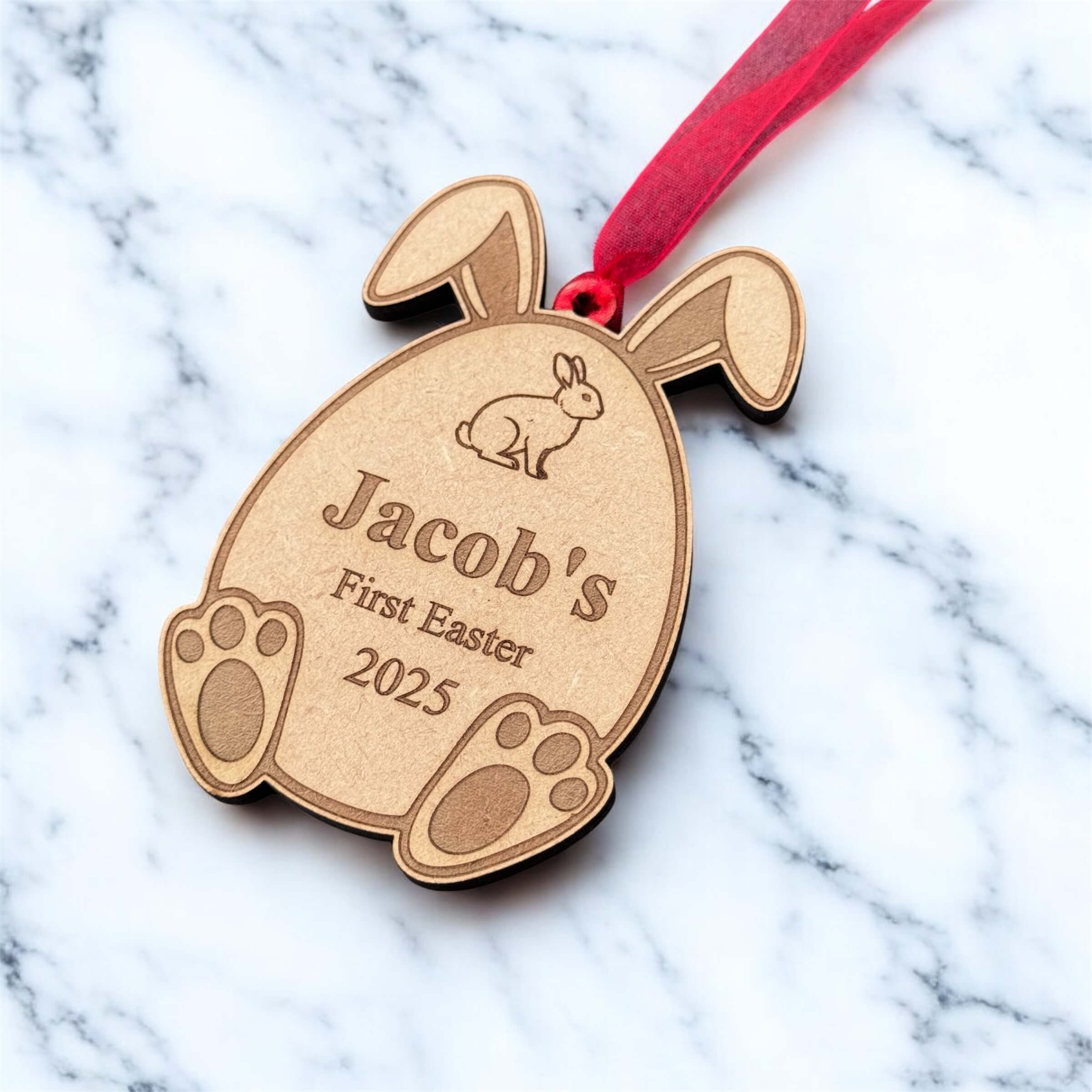 Custom Easter Gift Basket Tag with Bunny Ears