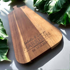 Custom Engraved Valentine Wooden Serve Board with name and date