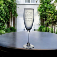 Custom engraved Mother's Day champagne flute for Mum