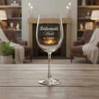 Custom engraved wine glass for bridesmaid gifts