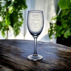 Custom engraved wine glass gift for Mother's Day