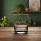 Custom whiskey tumbler with Jordy. A engraving, classy gift for dad or birthday