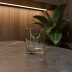 Engraved 21st birthday tumbler with stag head and Lucy name, custom gift for milestone