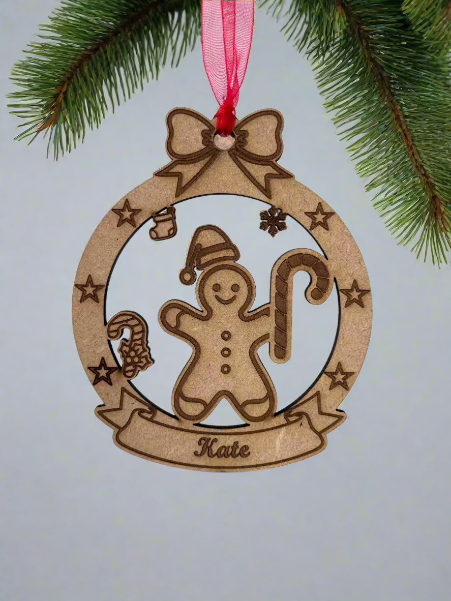 Engraved Gingerbread Ornament