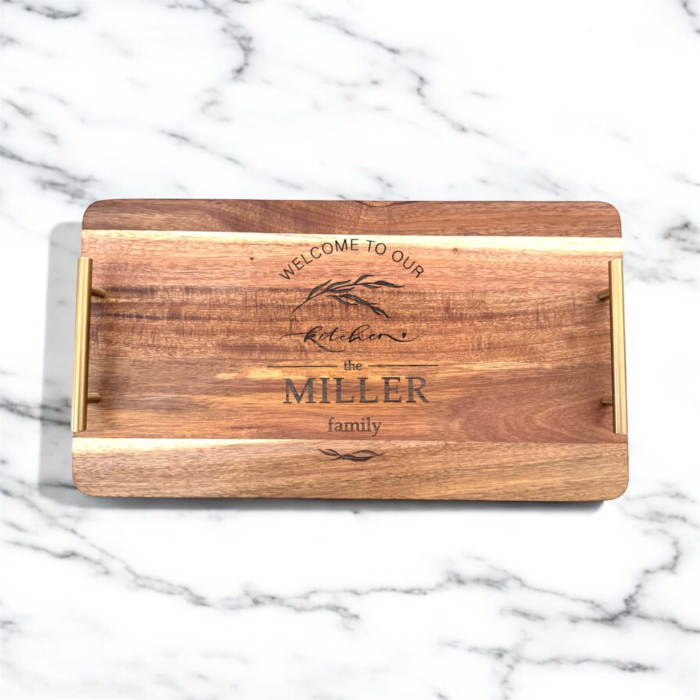 Engraved Kitchen Serve Platter with Name
