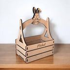 Engraved MDF Bunny Handle Easter Basket for Kids