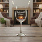 Engraved wine glass for bridal shower - perfect wedding party gift