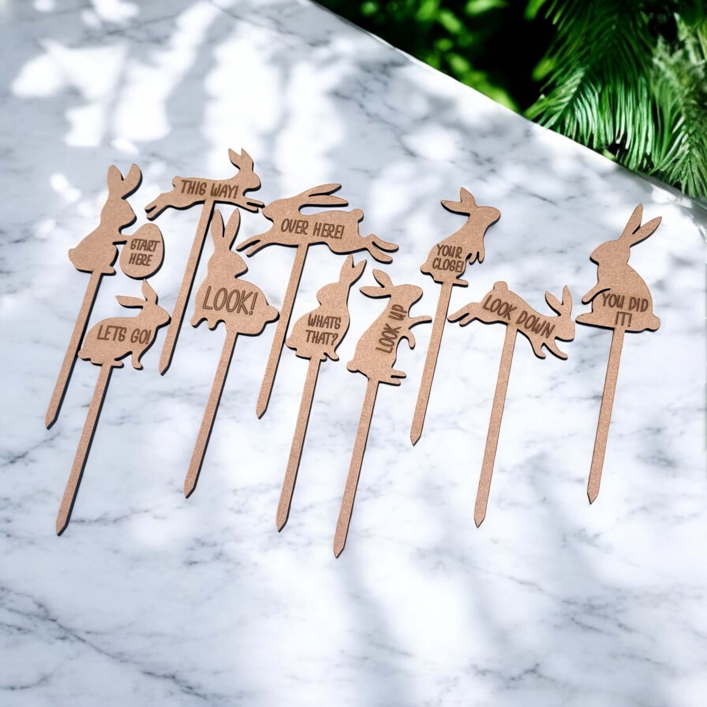 MDF Bunny Trail Markers for Easter Egg Hunts