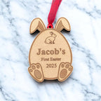 Personalised First Easter Bunny Tag with Name and Year