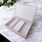 Personalised Jewellery organiser box with modular compartments