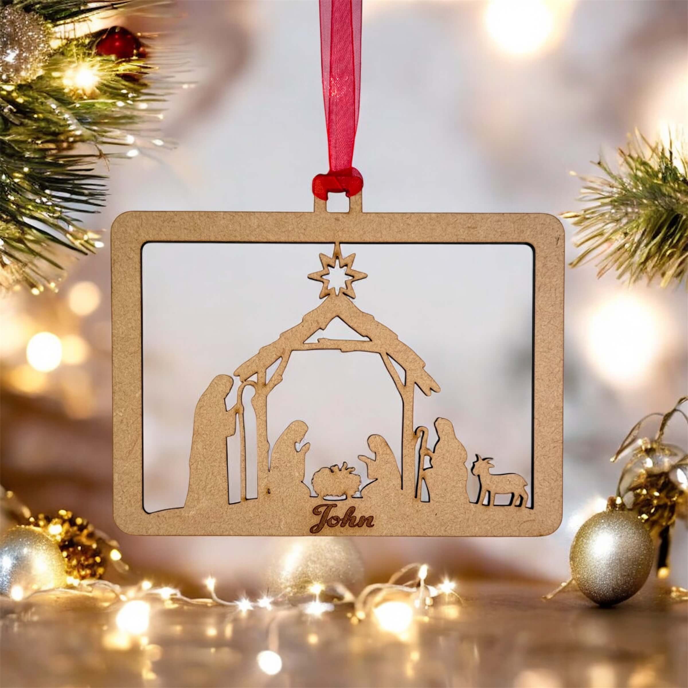 Personalised Nativity Scene Ornament