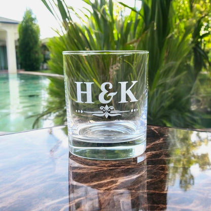Personalised whiskey glass with custom name engraving - NZ made gift