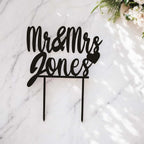 Personalized Laser-Cut Wedding Cake Topper - Custom Surname Celebration Decor
