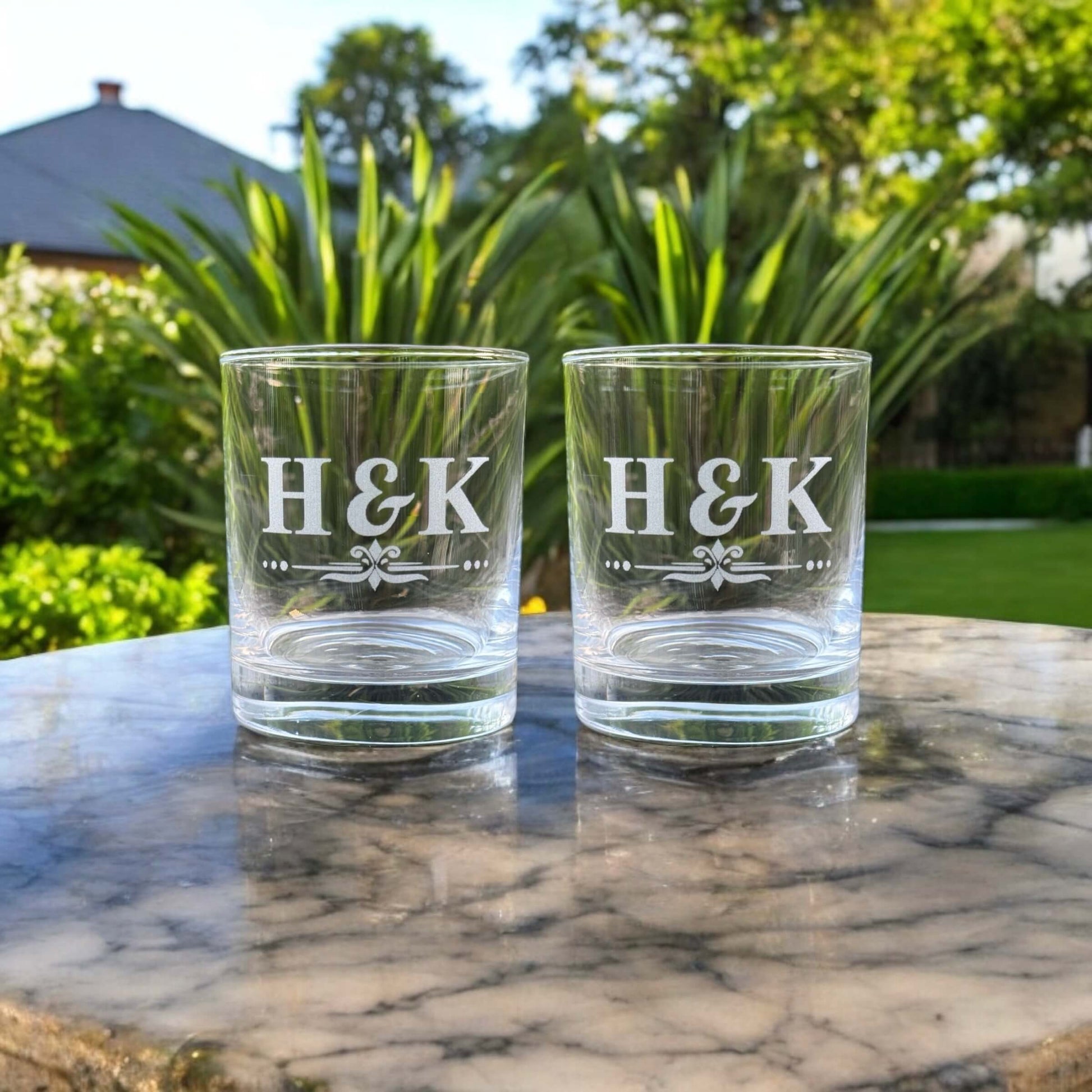 Set of personalised Engraved spirit tumbler  - perfect gift for him