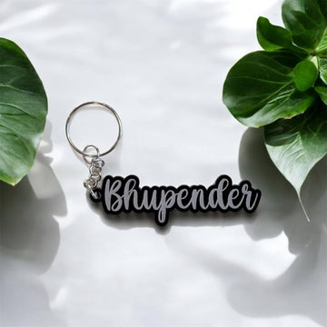 acrylic key ring with name engraved