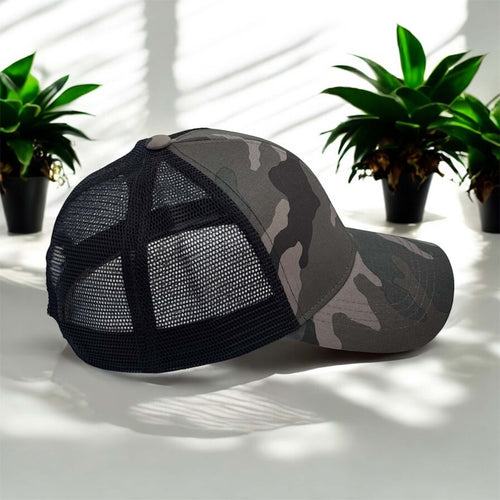 camouflage cap from side