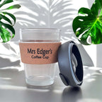engraved coffee cup for teacher with lid