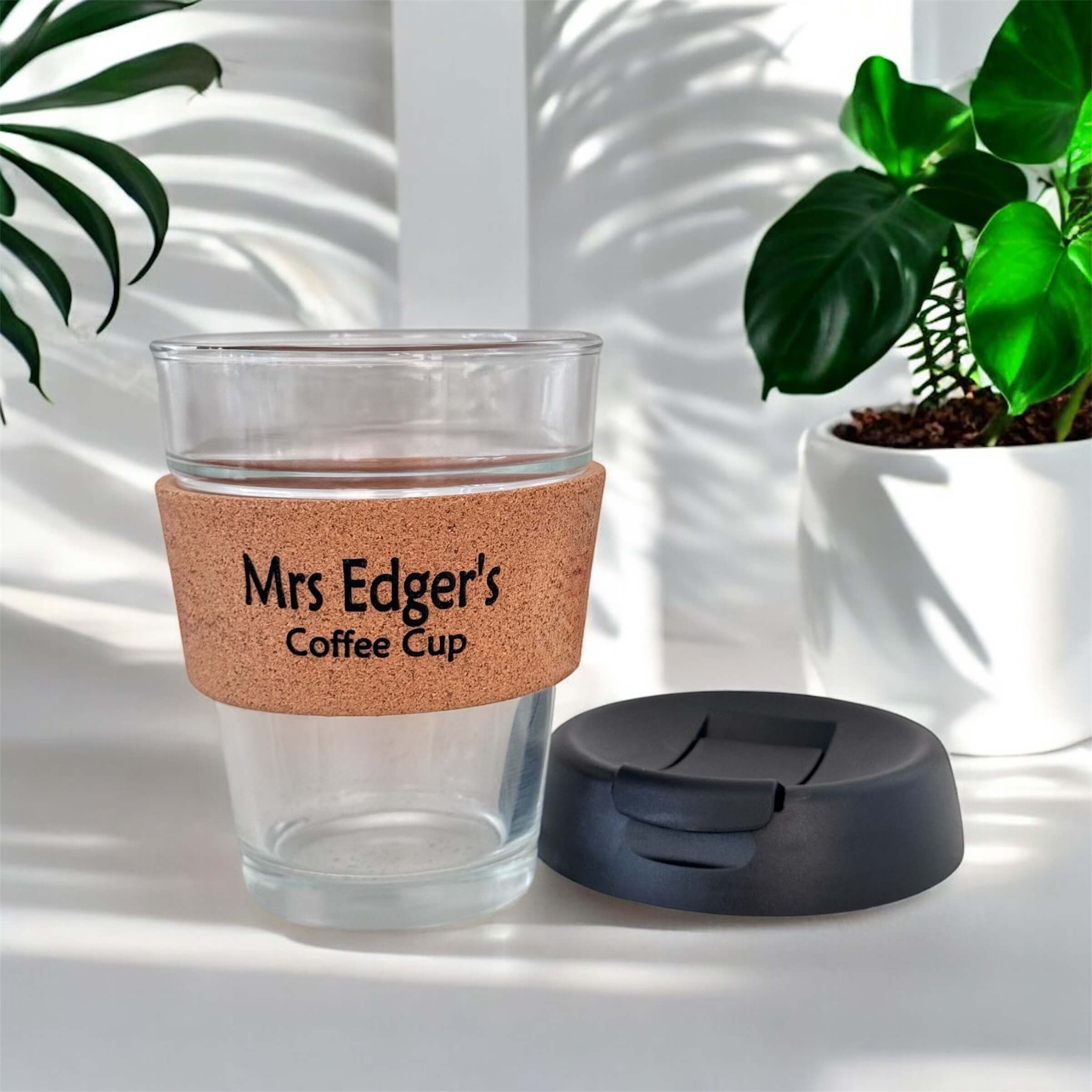 engraved coffee cup for teacher with there name