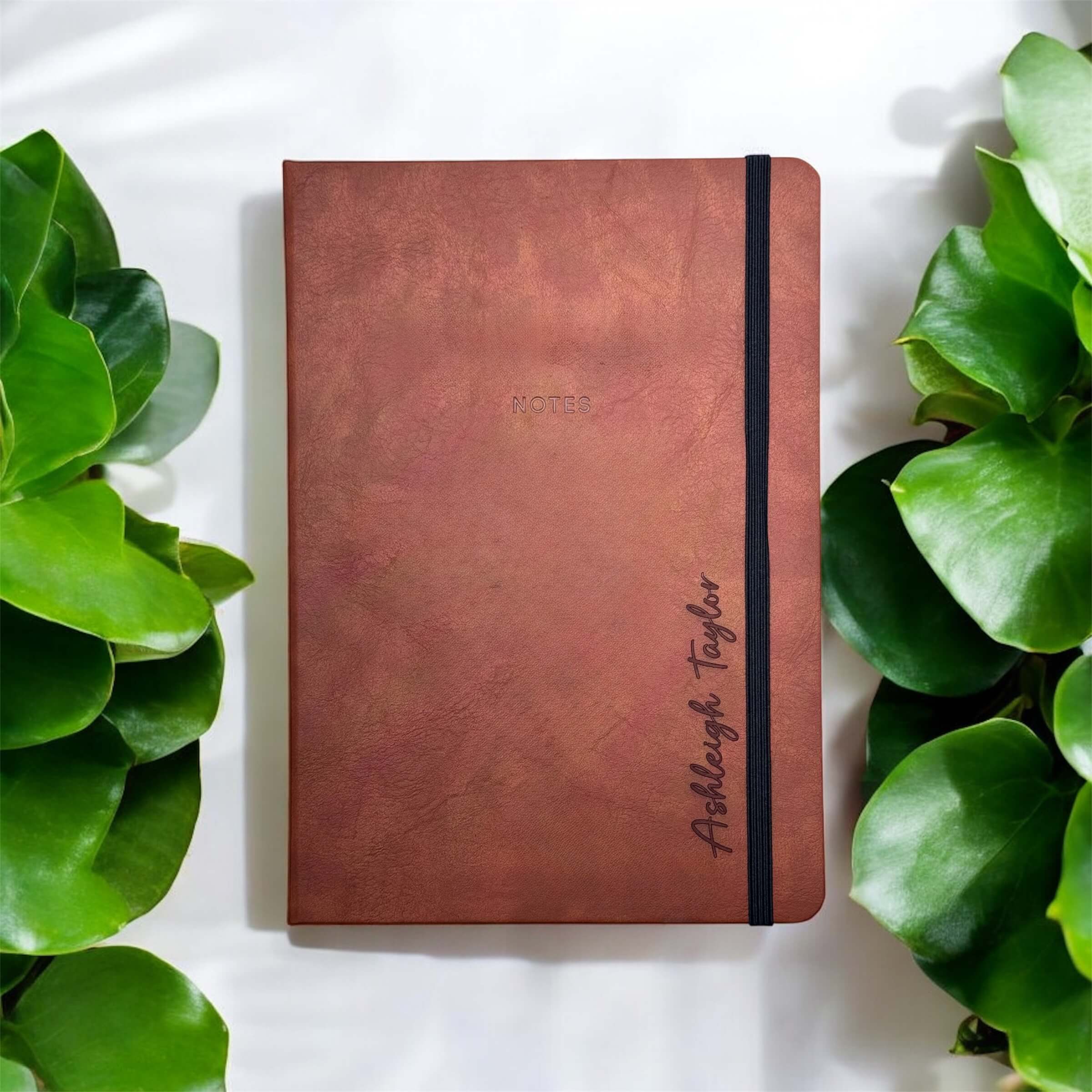 leather journal engraved with name