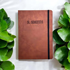leather journal personalised with name