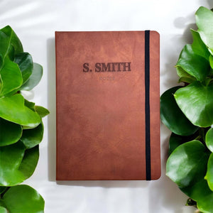 leather journal personalised with name