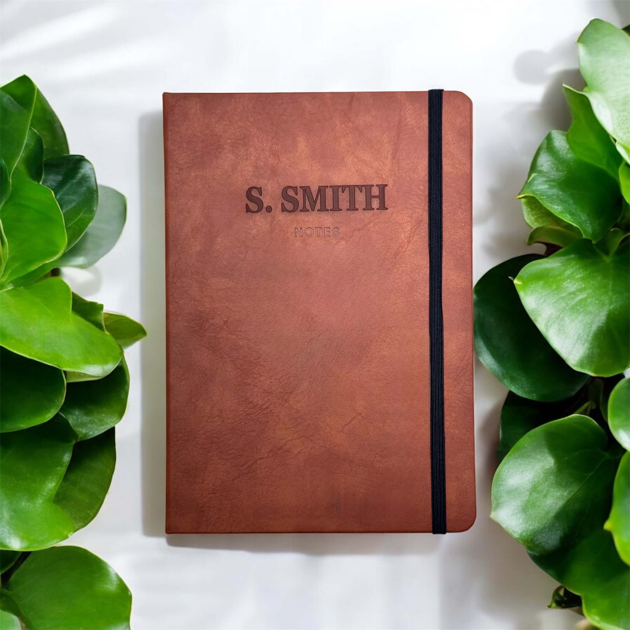 leather journal personalised with name