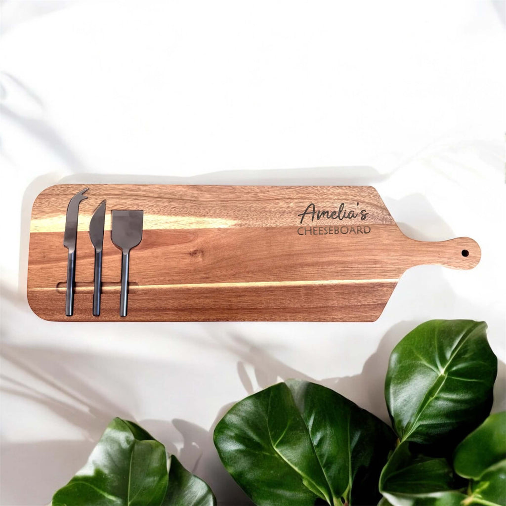 personalised cheese board with name engraved